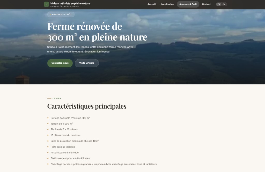 Annonce & coût