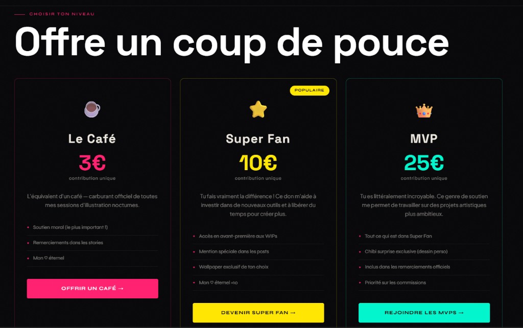 Soutenir l’artiste